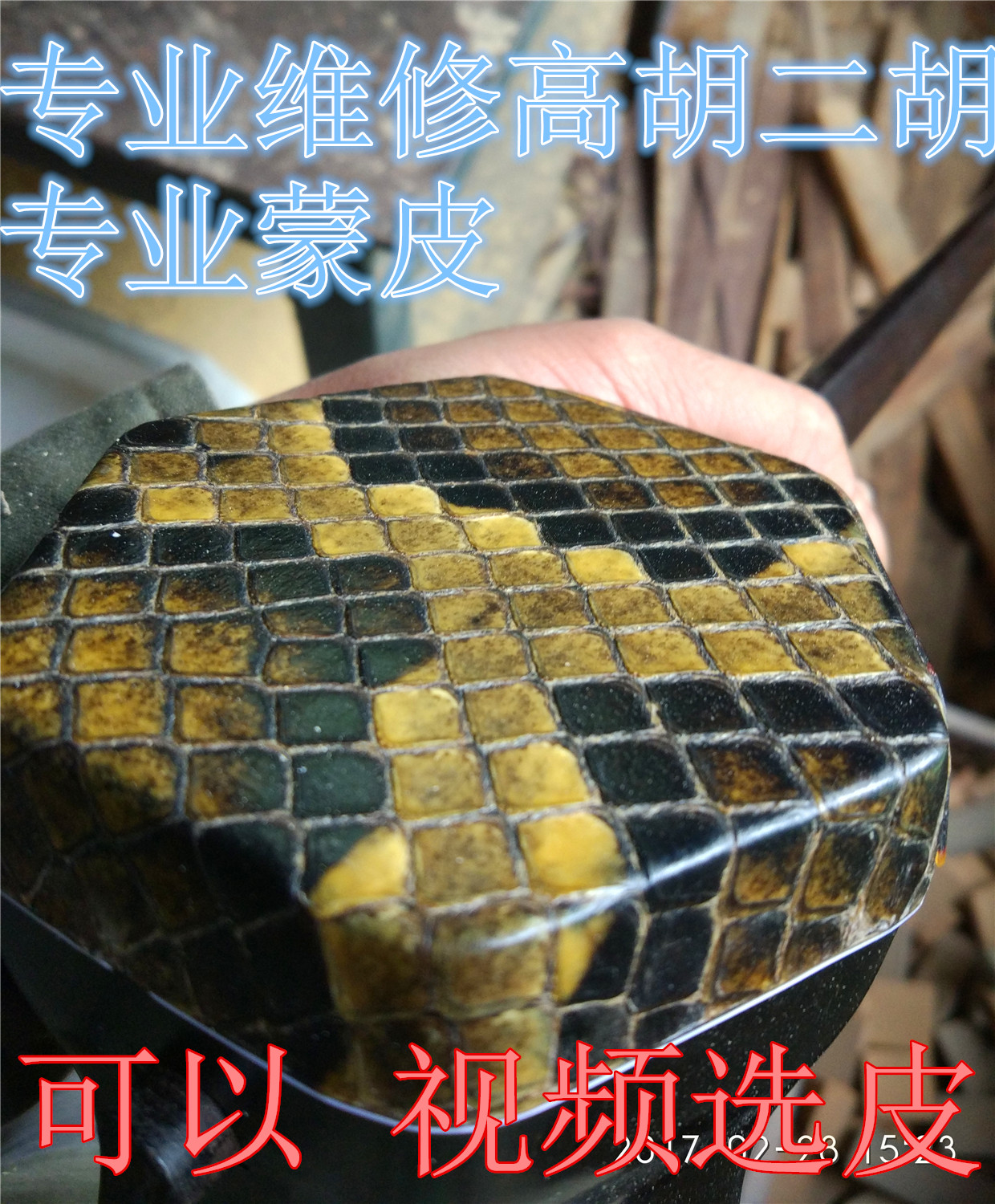 Majestic professional Big volume Erhu three-stringed low Hu Huanhu Gao Hu's maintenance instrument skin for python Snake Skin-Taobao