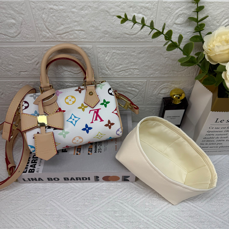 Suitable for Lv Murakami Takashi White Three-Color Nano Speedy Mini Pillow Bag Liner 20 25 30 Boston Insert