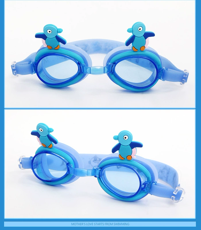 Kính râm Shu Man kính bơi chính hãng Phim hoạt hình dễ thương chim cánh cụt flamingo Kính bơi trẻ em 710 - Goggles