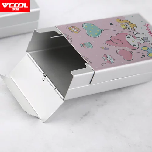 Мужской мультяшный креативный легкий и тонкий металлический портативный милый портсигар