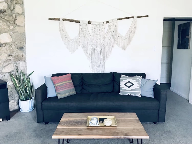 Gió thổi mặt | Phong cách Bắc Âu dệt tay tấm thảm trang trí thảm họa tiết boho phòng ngủ sofa phòng khách nền - Tapestry