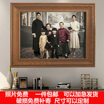 36-inch 40-inch 48-inch solid wood family portrait wedding yarn photo enlargement wall wash photo frame table production
