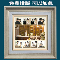 Nine-grid crystal photo frame table photo studio custom wash photos plus photo frames Baby growth puzzle Wedding photo production