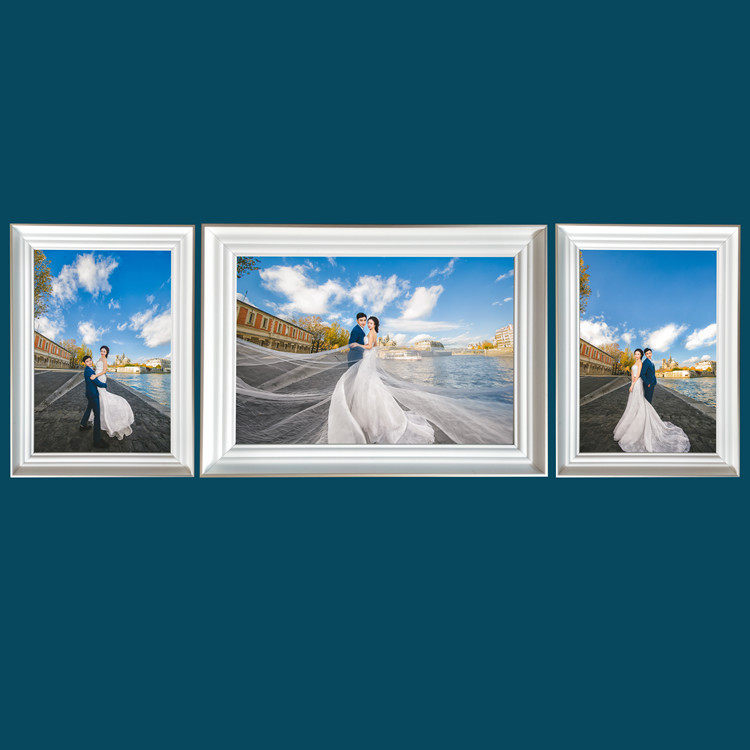 Oil painting frame Creative living room decoration photo wall European modern wedding photo enlargement wall hanging photo frame combination custom work