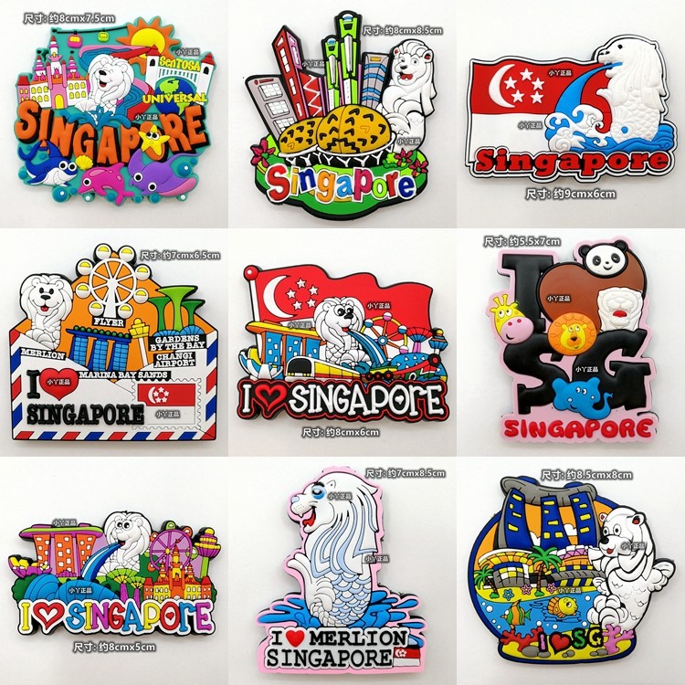 Buy 10 (Singapore Refrigerator Magnets) Merlion Travel Souvenirs Bottle Opener Gift Cards