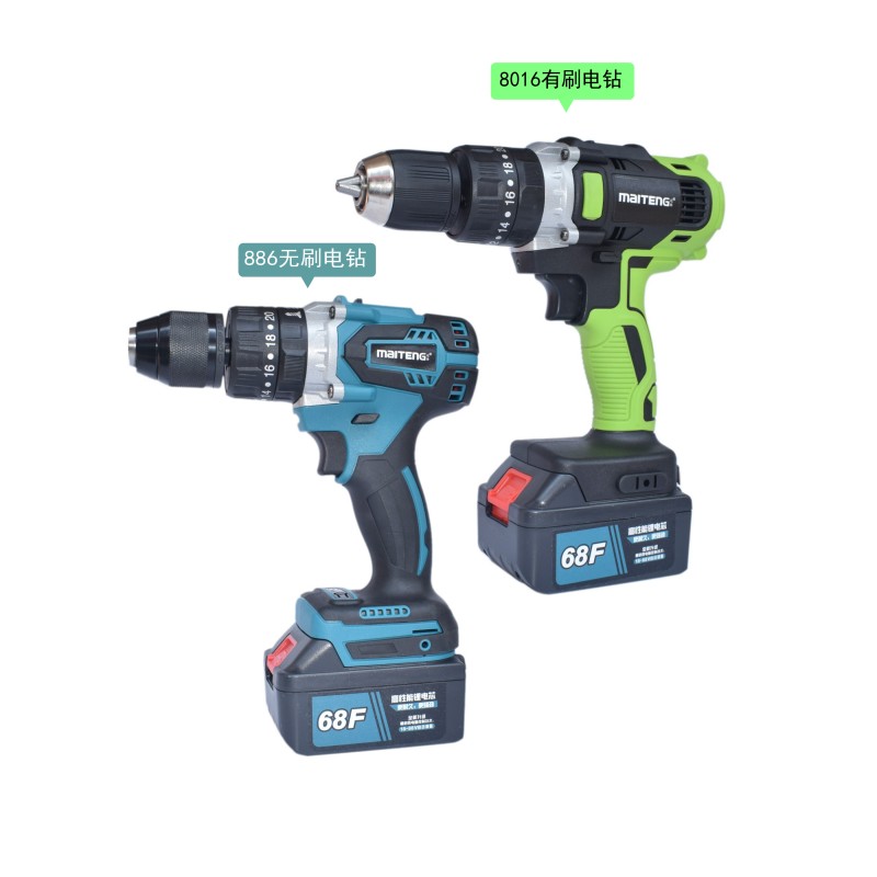 Brushless shock electric drill rechargeable electric drill lithium power 68 High power handheld impact drill wall drilling wood drilling