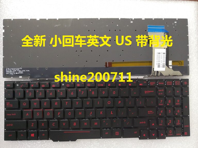 ASUS ZX53V ZX73V FZ53VE FX53VD FX553VD GL553VW S5VM GL753 keyboard