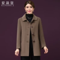 Áo len lông cừu alpaca lông hai mặt của phụ nữ Áo trung niên Nizi mà không có cashmere một tay dày mã - Accentuated eo áo áo dạ dài nữ đẹp