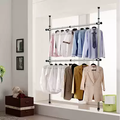 Dingzhe wardrobe floor-to-ceiling indoor bedroom open wardrobe drying rack vertical rack telescopic coat rack