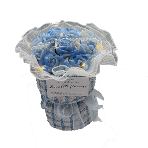 День святого Валентина Романтик Сяосиангфенг слепо -голубая роза Руки Руки Страсть и живот подарить подругу Подарки День матери Букет