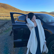 tina 2020 new autumn and winter wear medium long knitted sweater cashmere cardigan womens coat