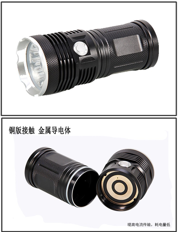 Đèn pin mạnh săn bắn tầm xa đa chức năng sạc nhà chiếu sáng lực lượng đặc biệt ngoài trời không thấm nước siêu sáng tìm kiếm đèn pin cắm trại