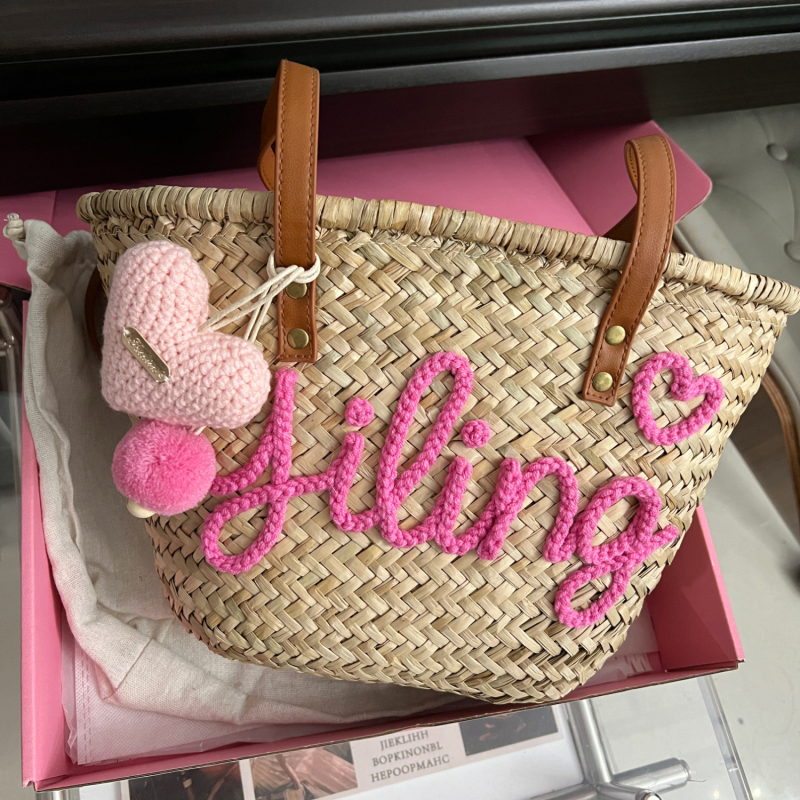 Customizable Letters 2026 Summer New Style ins Large-Capacity Straw Woven Bag French Woven Shoulder Bag Travel Beach Bag Customizable Letters 2026 Summer New Style ins Large-Capacity Straw Woven Bag French Woven Shoulder Bag Travel Beach Bag