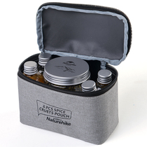 Outdoor picnic barbecue portable seasoning bottle combination set Seasoning box Seasoning tank storage bag Travel camping supplies