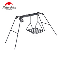 Naturehike Norwegian Passenger Iron Art Shelf Portable Outdoor Barbecue Wild Cooking Rack Hanging-pan bracket Bonfire stand