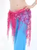 Belly dance waist chain sequin triangle towel New Oriental dance hip towel Beginner's all-in-one practice suit tassel waist towel