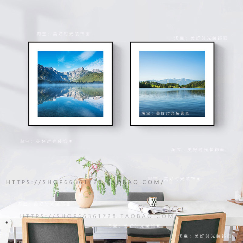 Modern Minimalist Home Decoration Painting, Landscape Scenery, Living Room Sofa Background Wall Hanging Painting, Fresh Dining Room Bedroom Mural