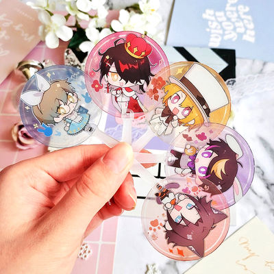 【 Tip 】vtuber Rainbow Society Luxiem Mini Fan Pendant Keychain Fan Merchandise vtb badge