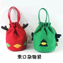 Han Edition Canvas Draw Rope Hand Carry Bag Girls Cloth Art Bouquet Pocket Makeup Bag Hand Cute Miscellaneous Bags Bag