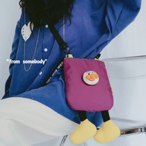 Tricolour patch paparazzi twill satchel satchel cute cartoon creative single shoulder bag summer new meta-air girl mobile phone small bag