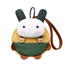Cute Zipper Mini Zero Money Bag Han Edition Cartoon Cute Little Round Case Bag Woman With Canvas Key Coin Bag Bag