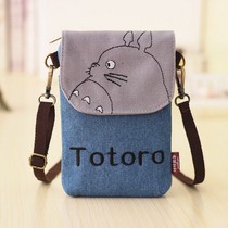 Han Edition Canvas Art Dress Mobile Phone Bag Women 2019 New Small Bags Summer Hands With Mini Zero Wallet Slanted Satchel Bag