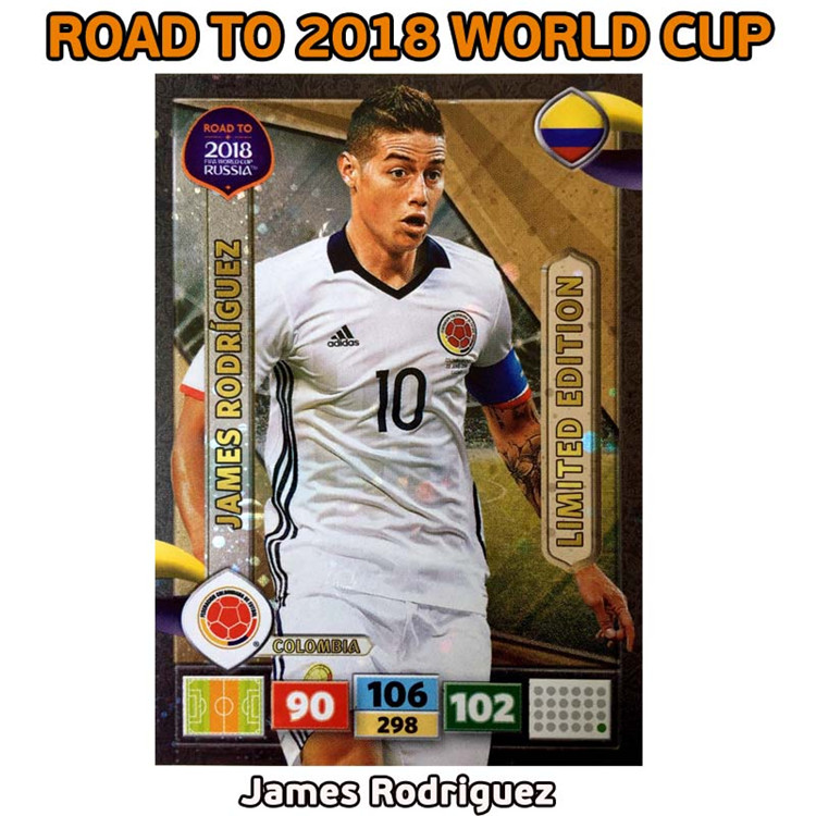 Panini to the 2018 World Cup official star card limit Ka Rodriguez Rodriguez