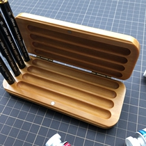Davi Atelier Rosewood travel watercolor pen case solid wood can hold black velvet and litbrush