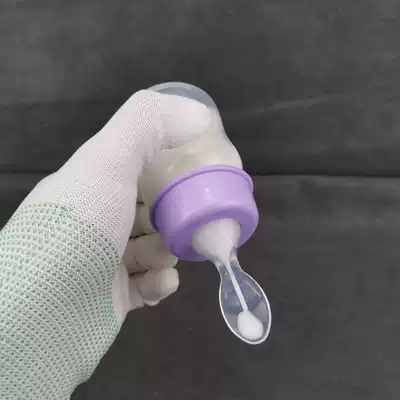 Newborn small caliber PP plastic small bottle 60ml with spoon pacifier anti-flatulence to prevent nipple confusion