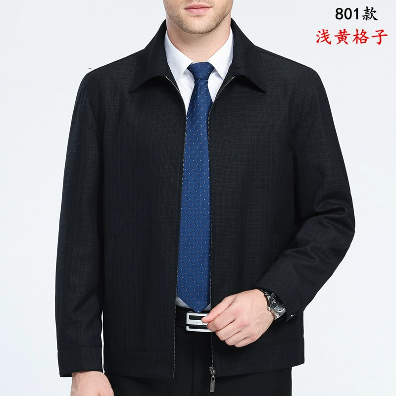 Mùa xuân 2019 và mùa thu mới trung niên nam áo khoác mỏng phần áo khoác nam mùa xuân giản dị cha trung niên - Cao bồi