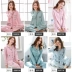 Nam Cực mùa xuân và mùa thu dài tay đồ ngủ nữ cardigan cotton mặc nhà có thể được mặc bên ngoài bộ đồ mùa hè mỏng cỡ lớn - Nam giới