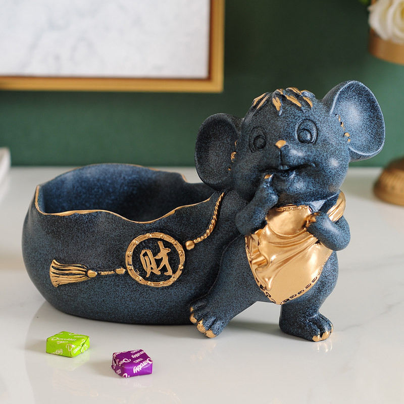 Wine cabinet decorations Mouse ornaments Home living room entrance door Shoe cabinet key remote control storage box creative