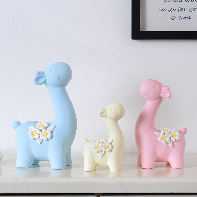 Nordic Wine Cabinet Small Pendulum Pieces Home Accessories Creative Ceramic Deer Living Room Bogu Shelf Decoration Cabinet Hem Wedding Gifts-Taobao