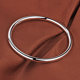 ສາຍແຂນເງິນ 9999 sterling silver women's glossy simple closed circle solid ring silver bracelet 520 gift bracelet