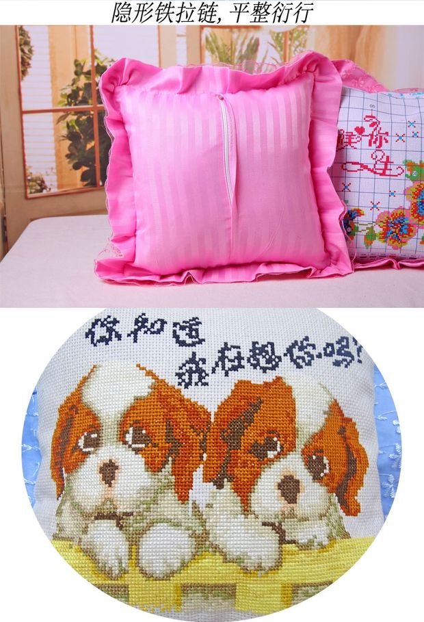 Mới đặc biệt cung cấp chéo khâu gối chính xác in cặp vợ chồng hai con lợn đệm phim hoạt hình duy nhất gối kê lưng văn phòng