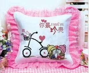 Cross stitch gối mới in vài phim hoạt hình Daquan đệm một cặp phim hoạt hình dễ thương anime