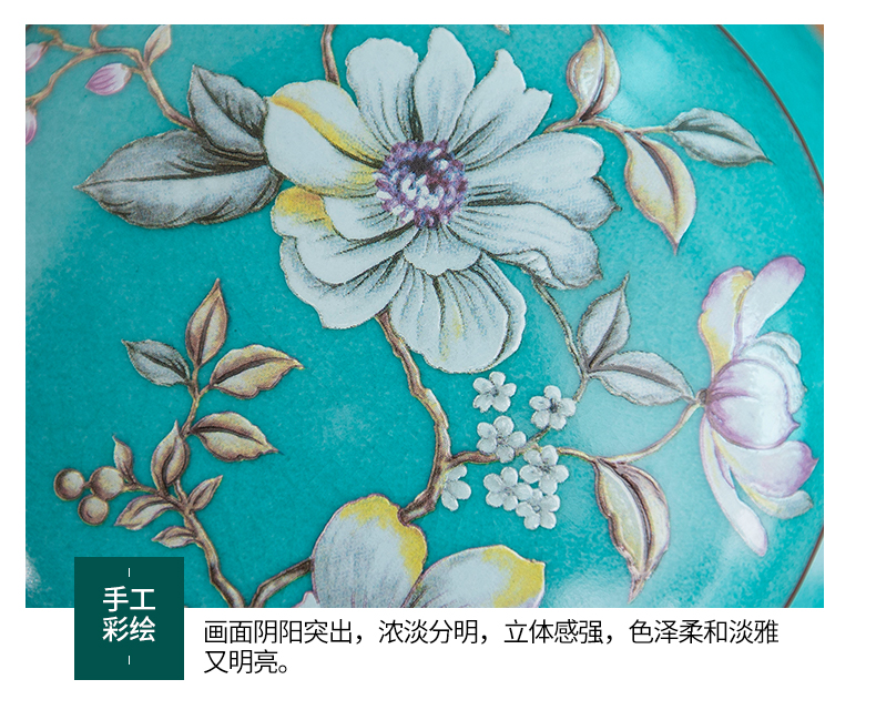 Creative new Chinese style ceramic jewelry boxes makeup desktop jewelry box storage box porch bedroom store content box