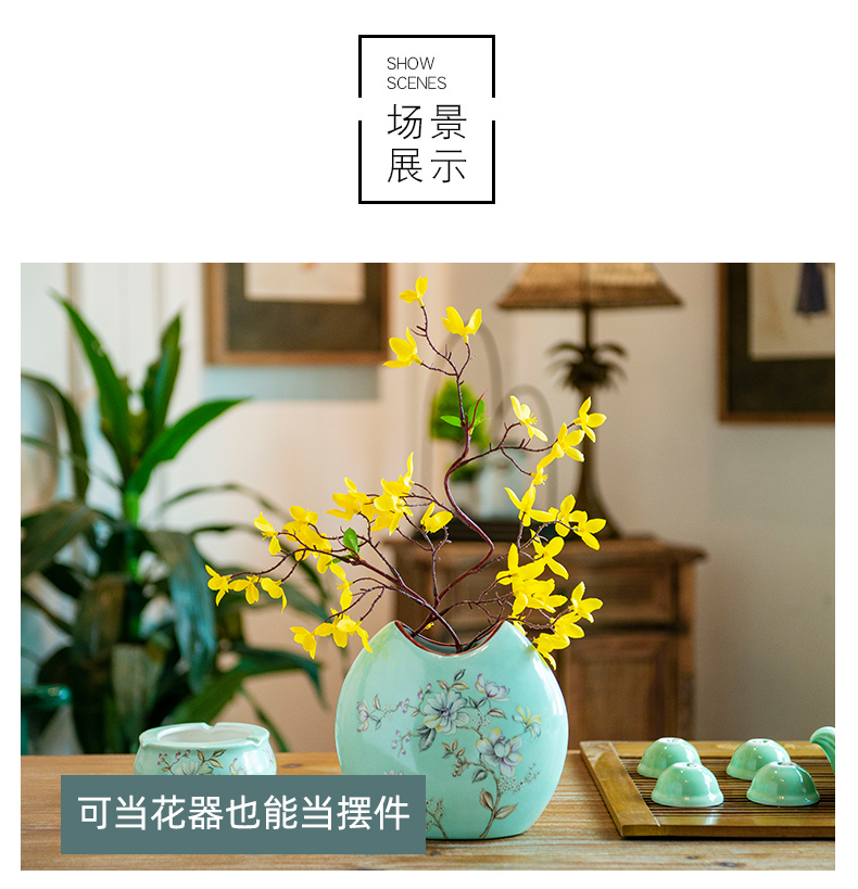 American ceramic vases, new Chinese style pastel flower arranging dried flowers flowers hydroponic flower implement the sitting room porch place decoration