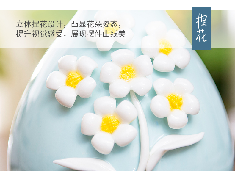 European furnishing articles sitting room home decoration ceramic vase table dry flower arranging flowers flower simulation flowers hydroponic flowers