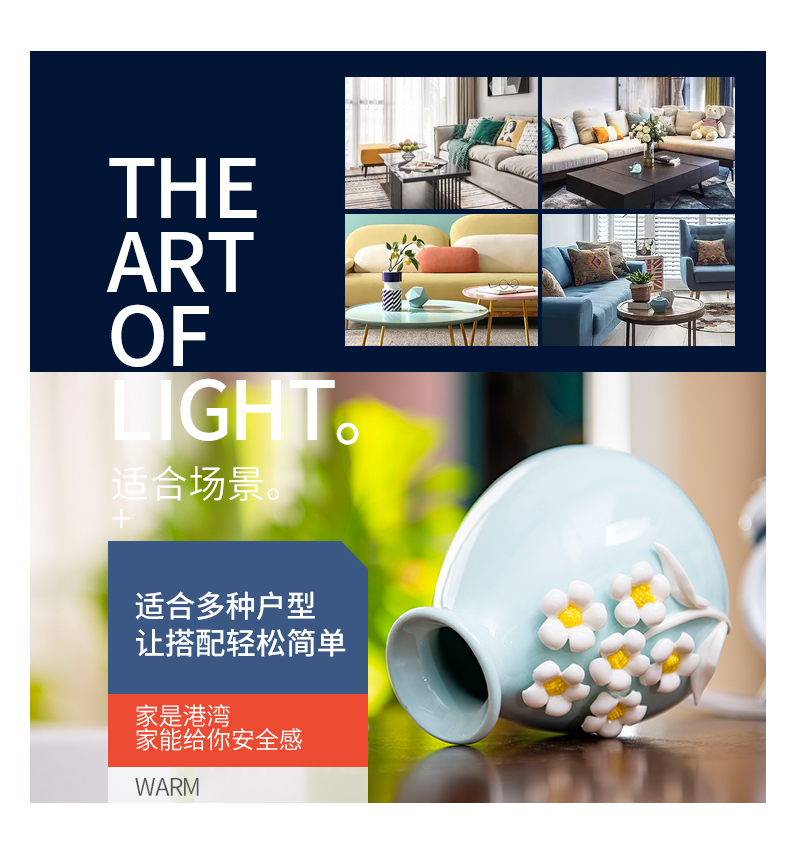European furnishing articles sitting room home decoration ceramic vase table dry flower arranging flowers flower simulation flowers hydroponic flowers