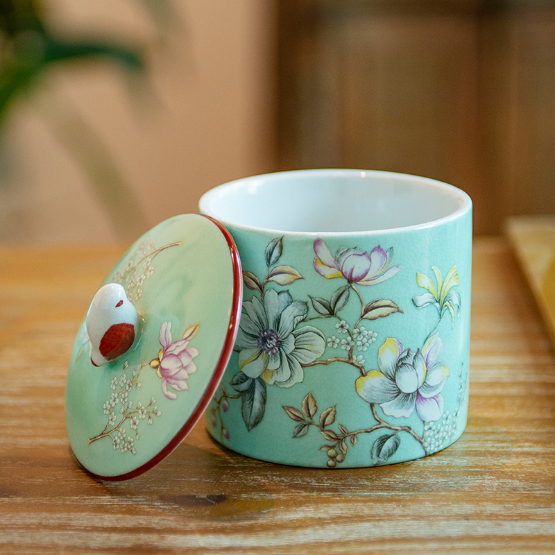 New Chinese style ceramic storage tank furnishing articles creative vessels receive candy jar jewelry box sitting room adornment ornament