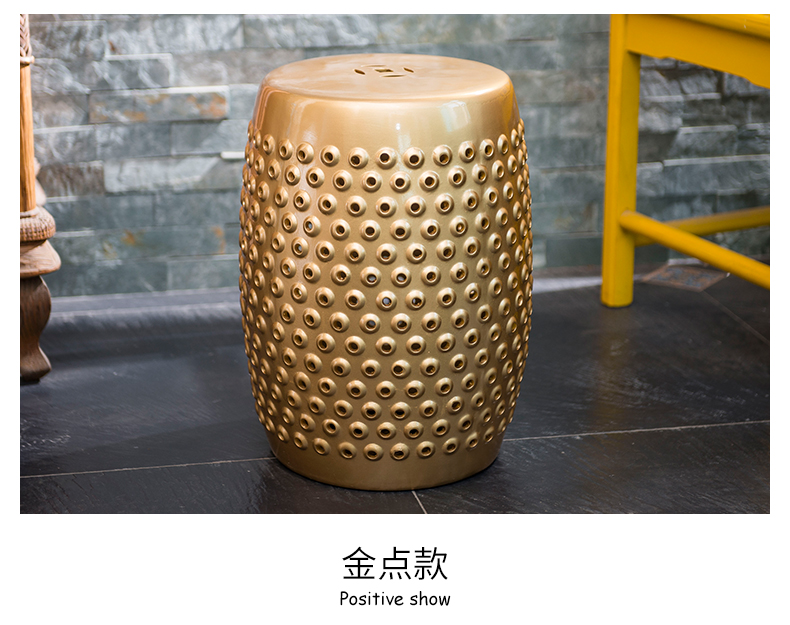 Jingdezhen ceramic drum who hollow - out archaize sitting who round drum who furnishing articles of the new Chinese style household act the role ofing is tasted in porch shoe who