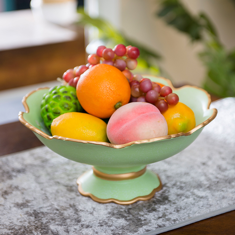 European ceramic compote creative home sitting room tea table fruit bowl place large fruit basin suit ornament