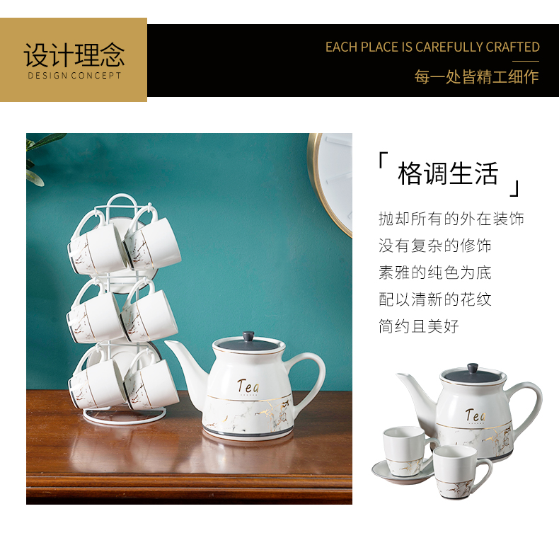 Ceramic large teapot heat - resistant single pot home filtration teapot cold KaiShuiHu large - capacity cold coffee pot, kettle