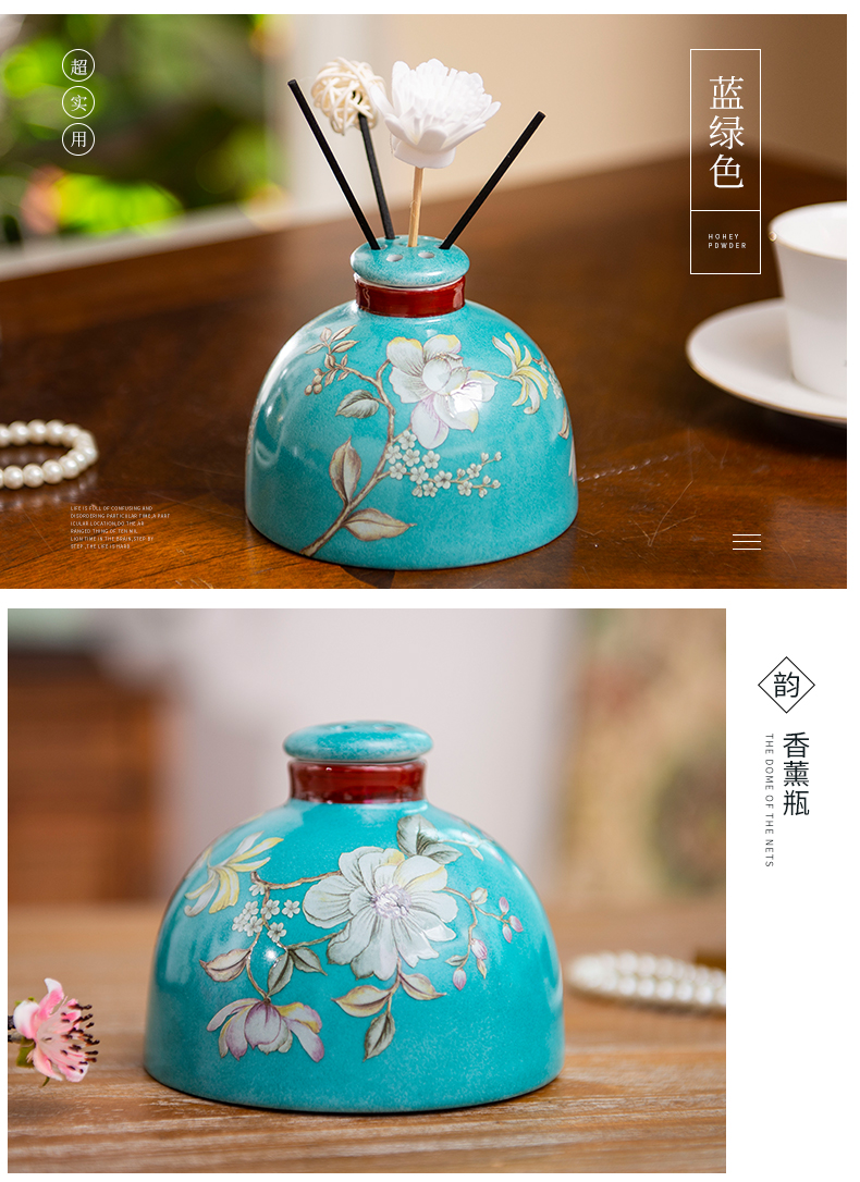 Ceramic aromatherapy furnishing articles without fire sweet atmosphere oil air freshener indoor room durable incense toilet deodorant