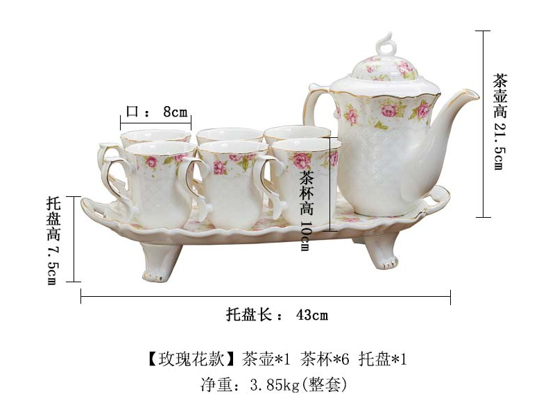 European coffee cup suit creative contracted English afternoon tea tea sets red cup dish of ceramic tea set