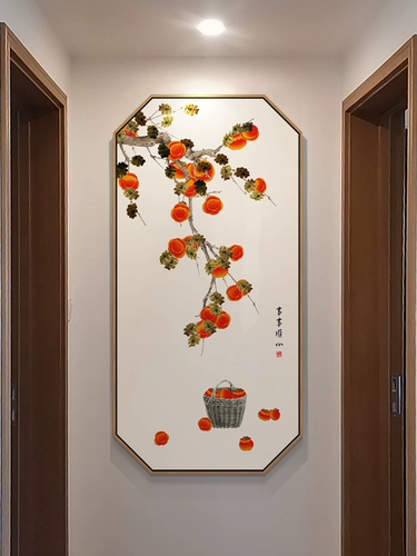 Хурмонца Руи означает хорошую декоративную картину крыльца Новое коридор китайского стиля в вертикальной версии прохода живопись картины стены росписи.