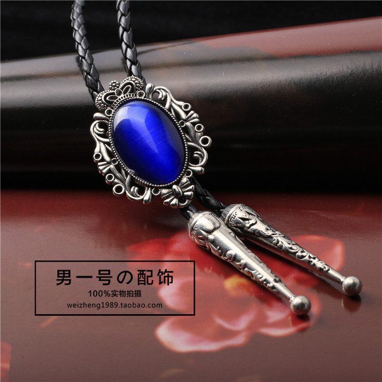 Western Cowboy Bolo Tie Trendy Men's Suit Shirt Casual Accessory Adjustable Metal Necklace