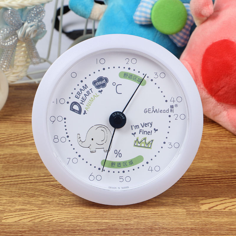 Hazelley Household Thermometer Indoor Dry Wet Thermometer high precision hygrometer Desktop Hanging Cartoon temperature and humidity meter