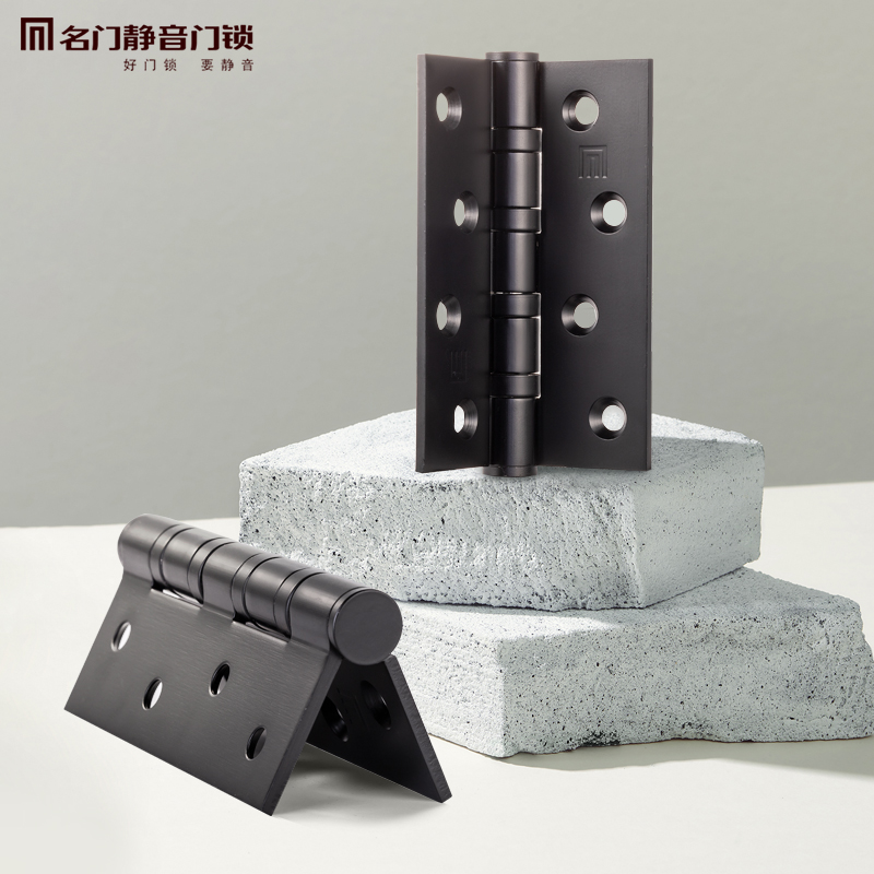 Famous door silent hinge hinge cabinet stainless steel wooden door plus heavy toilet invisible bearing 4 inch hinge